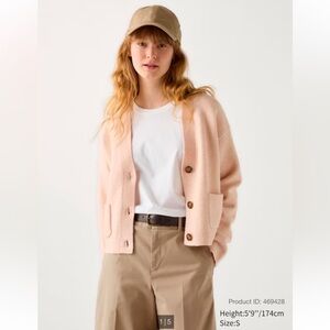 Uniqlo Soufle Cardigan - pink size small
